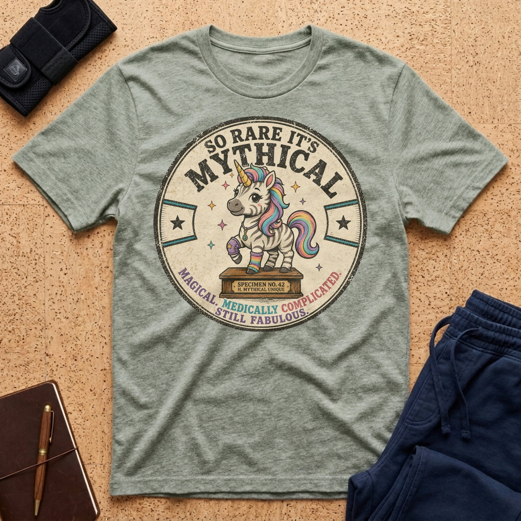 So Rare It's Mythical Badge Rainbow Tee