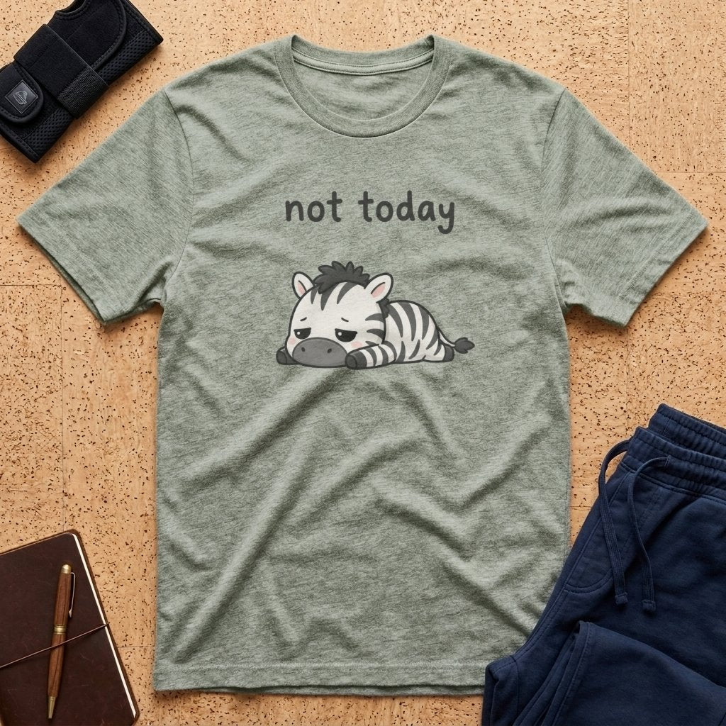 Not Today Deflated Zebra Tee