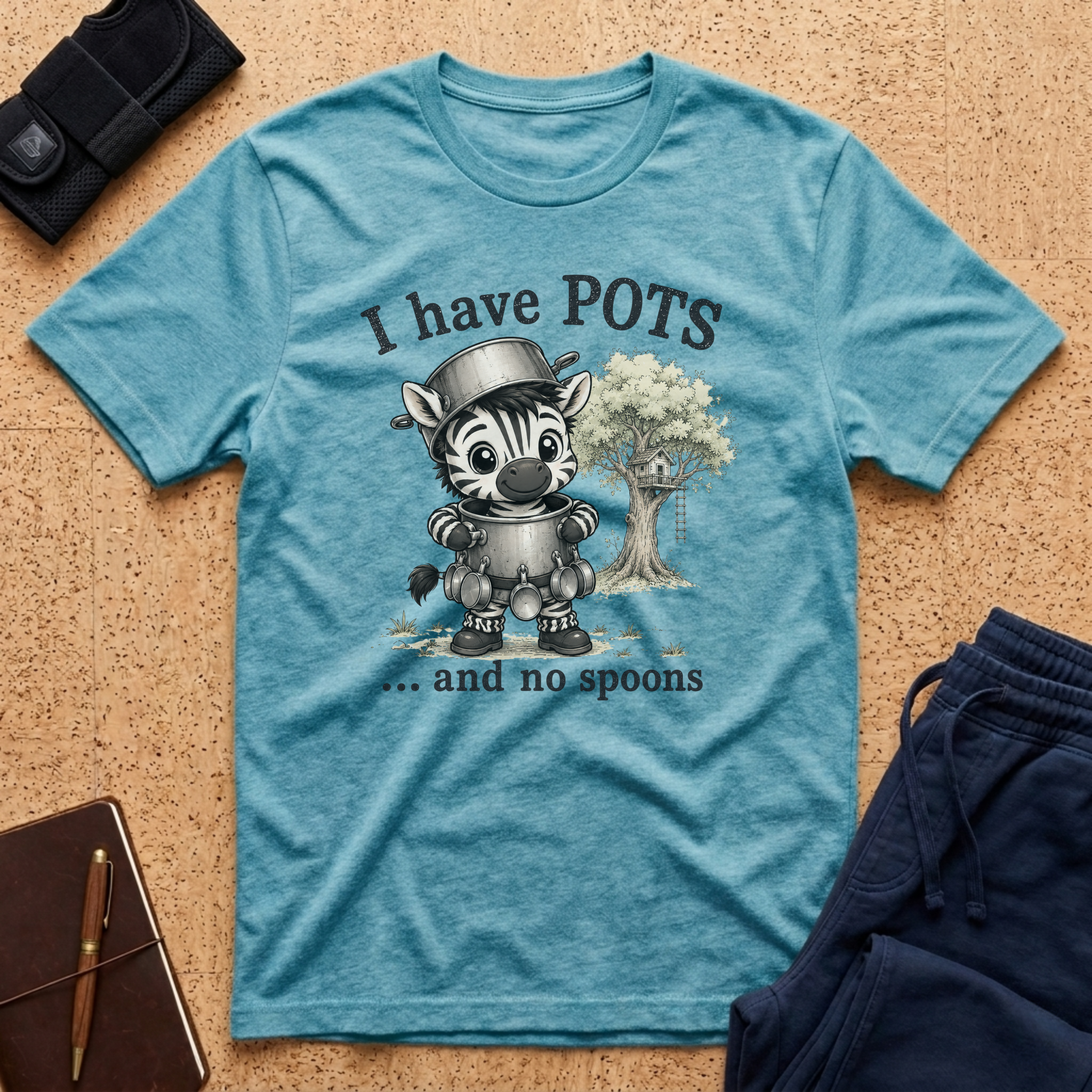 POTS and No Spoons Tee