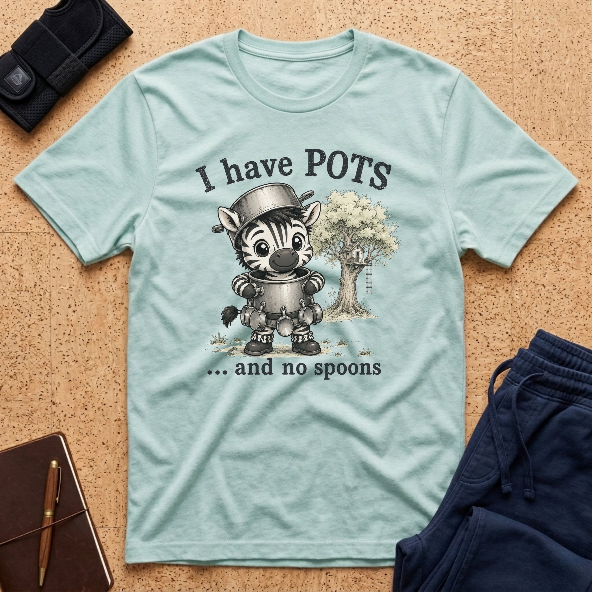 POTS and No Spoons Tee