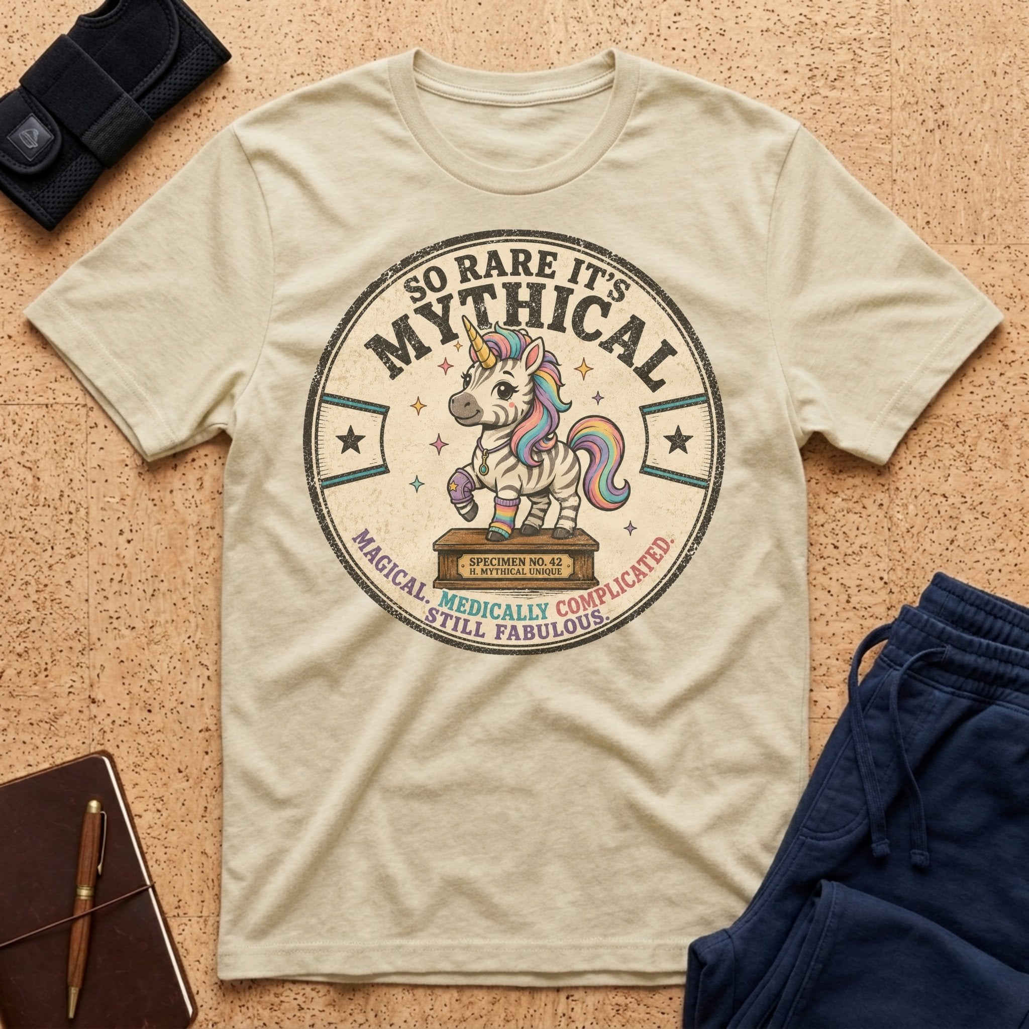 So Rare It's Mythical Badge Rainbow Tee