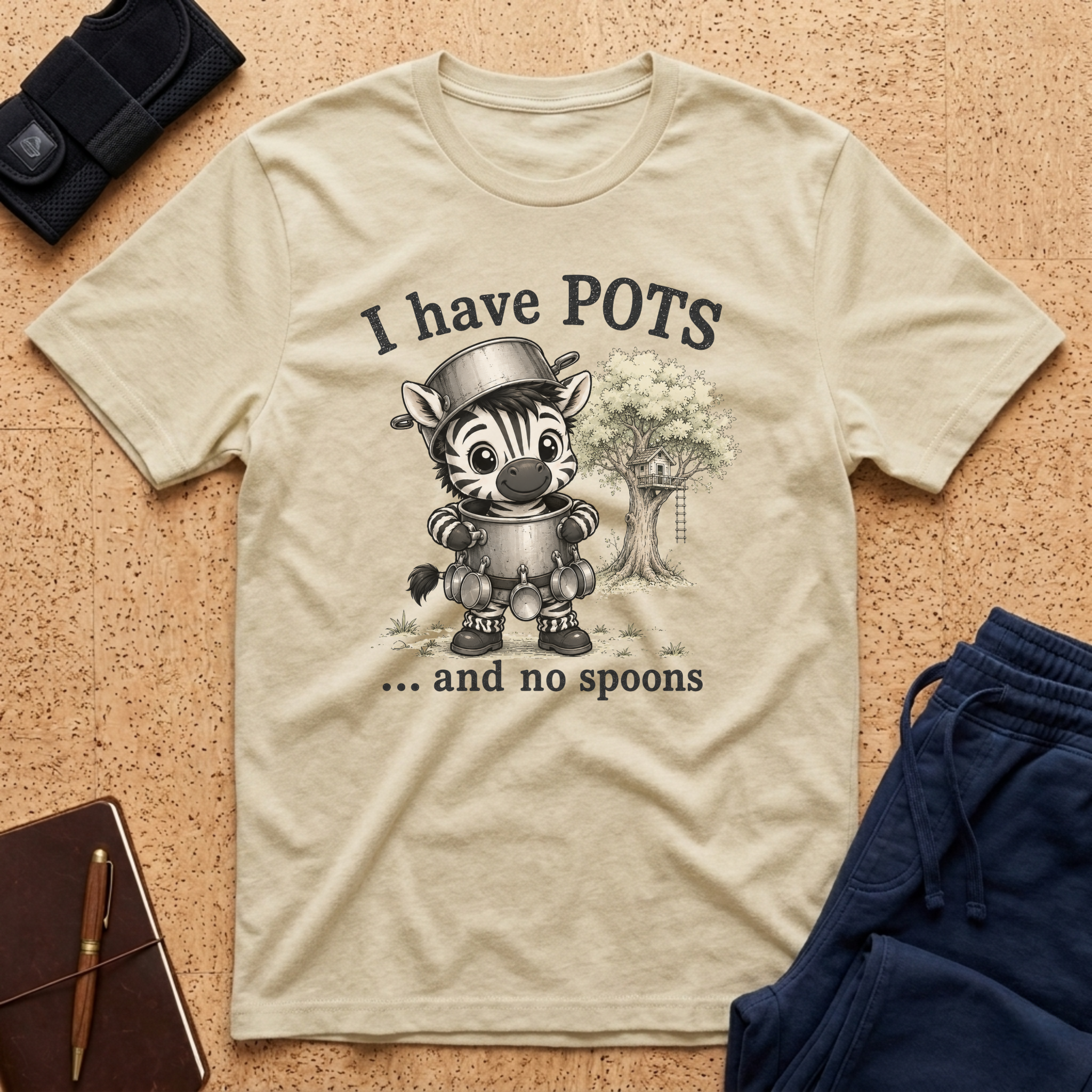 POTS and No Spoons Tee