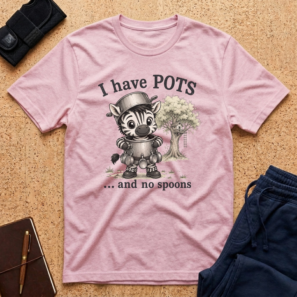POTS and No Spoons Tee