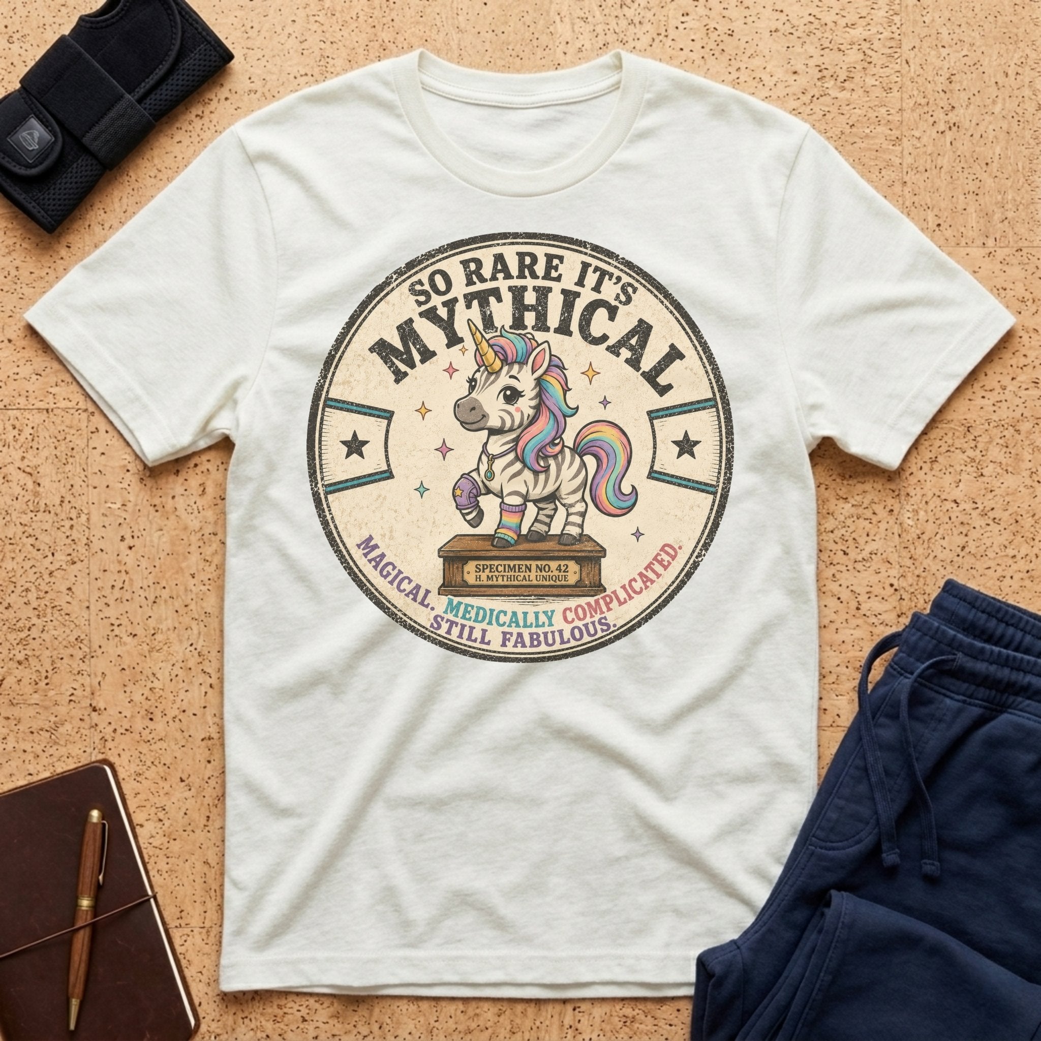 So Rare It's Mythical Badge Rainbow Tee